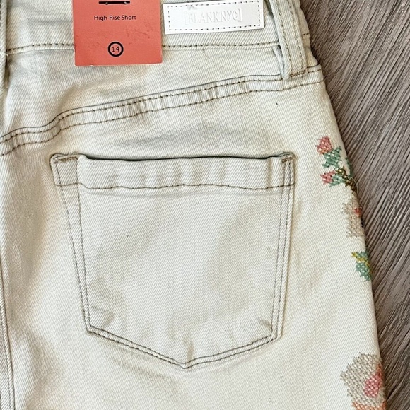 Blank NYC Big Girl's Closer Together Cross Stitch Embroidered Shorts Sizes 10/14 - Picture 14 of 16